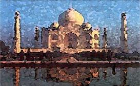 Taj Mahal. Water color by Salma Naqvi, President, Ruby Multimedia